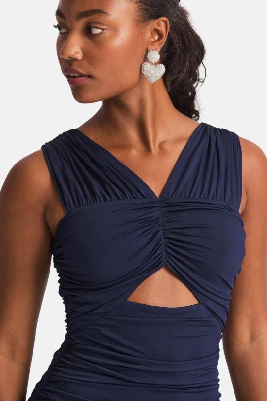  러브쉐이크팬시 숏 원피스 러브 쉑 팬시 바야나 드레스 네이비 - LOVESHACKFANCY