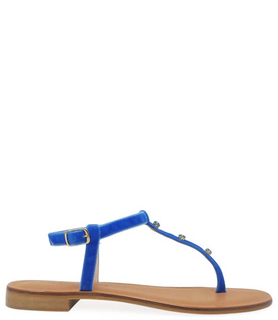  Nuovo Nicar 샌들 누오보 니카 보석 끈 콘 블루