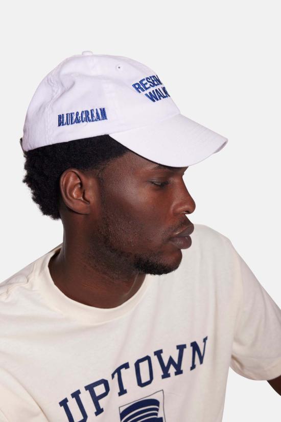  블루&크림 볼캡 레저보어 워커스 대드 햇 화이트/블루 폰트 - BLUE&CREAM