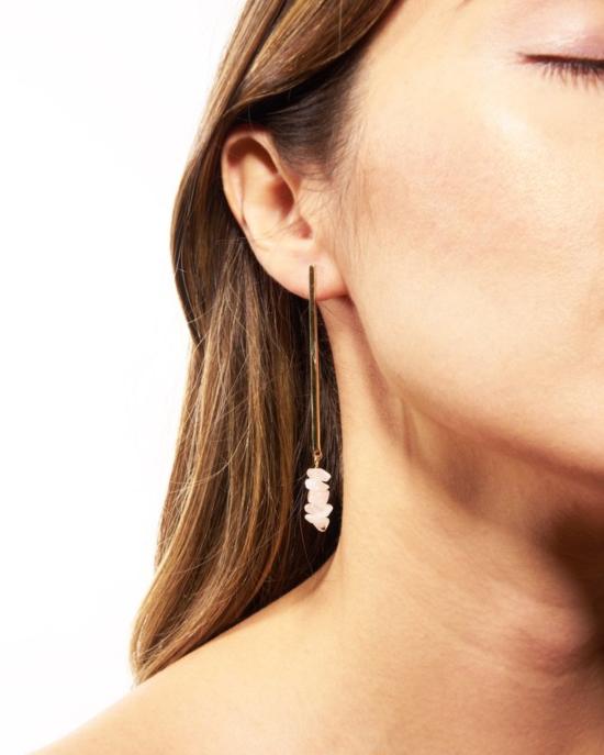  오데뜨 뉴욕 이어링 오데트 뉴욕 루체  로즈 쿼츠 - ODETTE NEW YORK