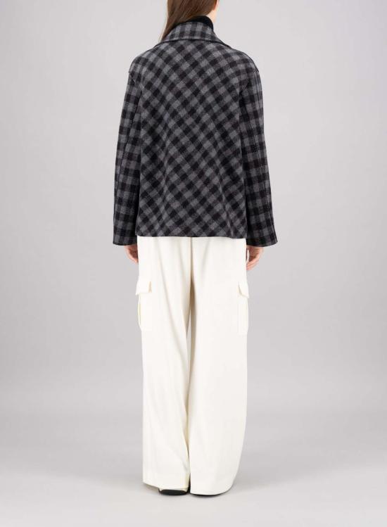  해리스와프런던 코트 해리스 워프 런던 크롭 아웃도어 깅엄 재킷 그레이/블랙 - HARRIS WHARF LONDON