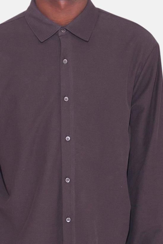  Blue&Cream 긴팔 셔츠 블루&크림 드레 피케 버튼업  워시드 다크 그레이 - BLUE&CREAM