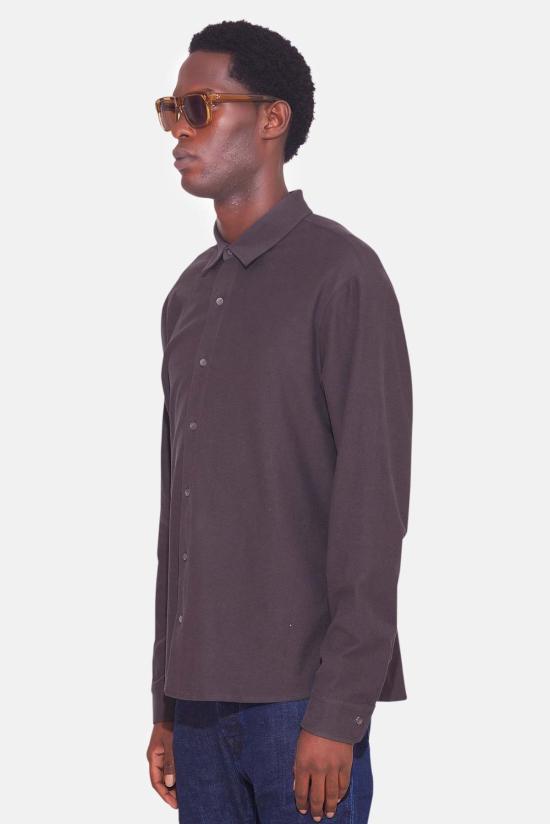  Blue&Cream 긴팔 셔츠 블루&크림 드레 피케 버튼업  워시드 다크 그레이 - BLUE&CREAM