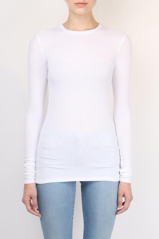  ATM 긴팔 티셔츠 Atm 롱슬리브 리브 크루 티셔츠 화이트