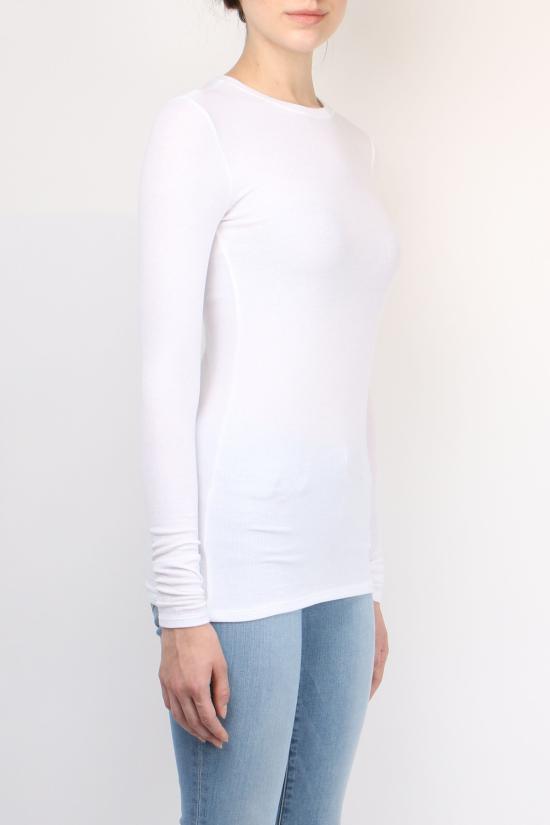  ATM 긴팔 티셔츠 Atm 롱슬리브 리브 크루 티셔츠 화이트 - OTHER BRANDS