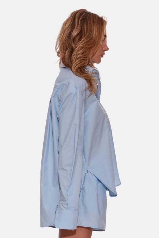  블루&크림 셔츠 포피 버튼다운 팝린 셔츠 블루 - BLUE&CREAM