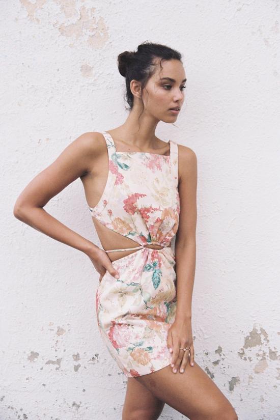  시그니피컨트 아더 숏 원피스 Significant Other Indiana Dress Picnic Peonies - SIGNIFICANT OTHER