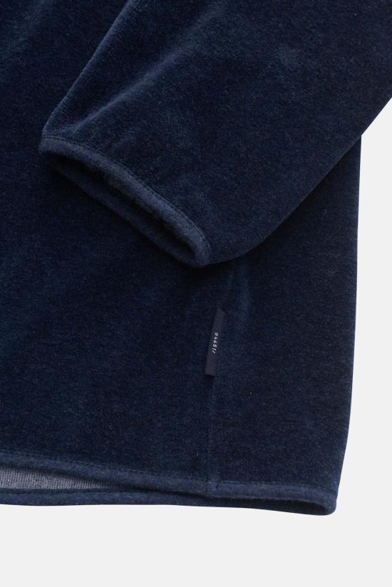  04651/ 후드 티셔츠 벨벳 후드 블루 마린 - 04651/A TRIP IN A BAG