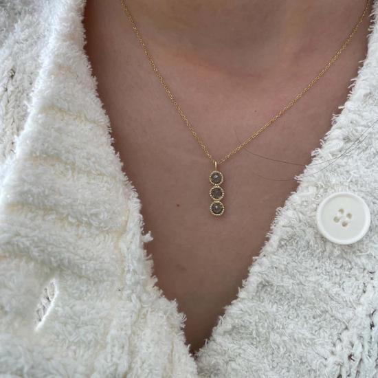  제니 권 디자인스 목걸이/팬던트 제니 권 디자인 마주르카 네크리스 그린 사파이어