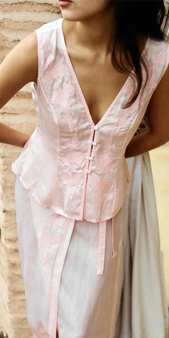  차오 루시아 블라우스 Ciao Lucia Rina 자수 탑 발레 - CIAO LUCIA