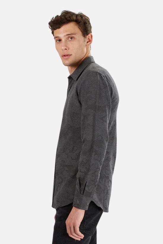  Lucien Pellat Finet 긴팔 셔츠 루시앙 펠라트 피네 스컬 자카드  그레이 - OTHER BRANDS