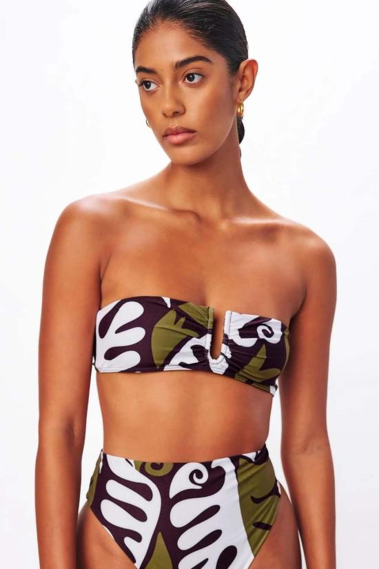  마라 호프만 비키니 수영복 Mara Hoffman Cruz 비키니 탑 Assana 프린트