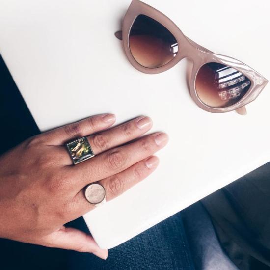  타린 토마스 반지 에버렛 링 로즈 쿼츠 - TARIN THOMAS