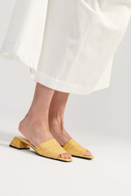  수잔 레이 뮬/슬리퍼 심플 슬라이드 골드 서머 트위드 - SUZANNE RAE