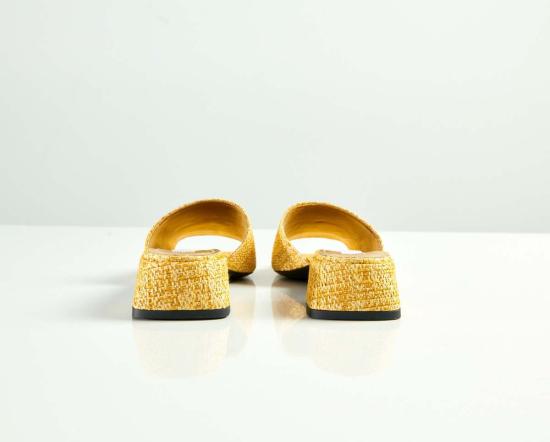  수잔 레이 뮬/슬리퍼 심플 슬라이드 골드 서머 트위드 - SUZANNE RAE