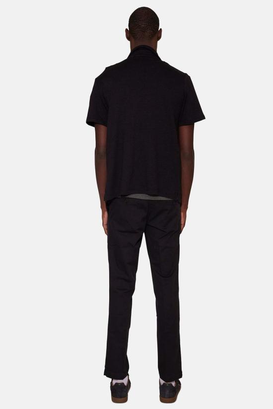  Blue&Cream 반팔 셔츠 블루&크림 반팔 버튼다운 슬럽 저지 블랙 - BLUE&CREAM