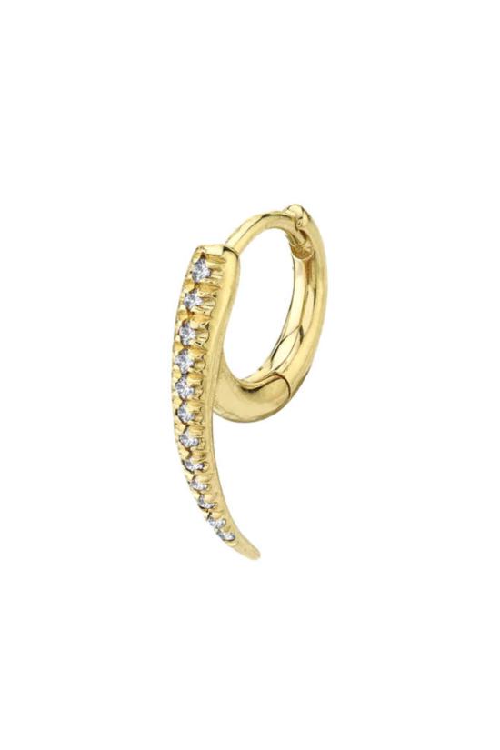  가브리엘라 아티가스 이어링 가브리엘라 아르티가스 투스크 허기 W/ 화이트 파브 다이아몬드 14k 옐로우 골드 - GABRIELA ARTIGAS