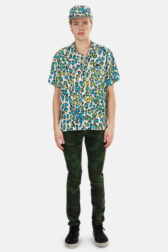  알13 데님 팬츠 R13 스케이트 진 그린 카모 - R13