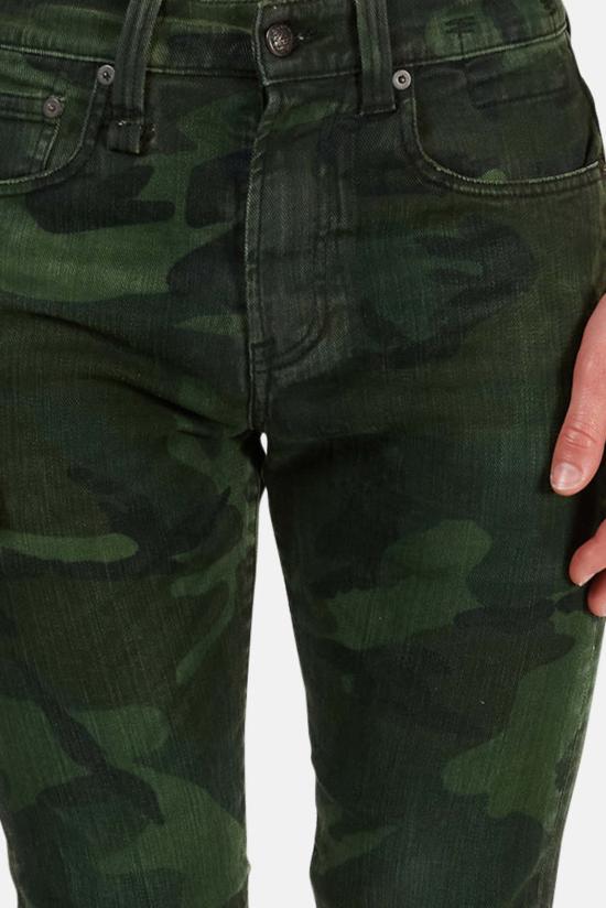  알13 데님 팬츠 R13 스케이트 진 그린 카모 - R13