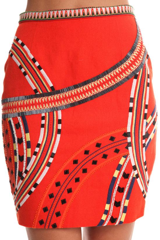  ELLE SASSON 숏 스커트 엘 사손 척 스커트 레드 - OTHER BRANDS