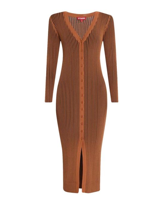  스타우드 가디건 Staud Shoko 스웨터 탠/블랙