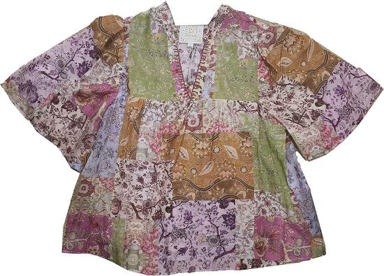  조니 와스 반팔 티셔츠 조니는 버사 탑 멀티컬러 - JOHNNY WAS