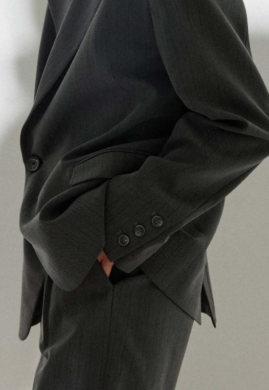  호스비에르그 수트 자켓 누르 블레이저 아스팔트 - HOSBJERG