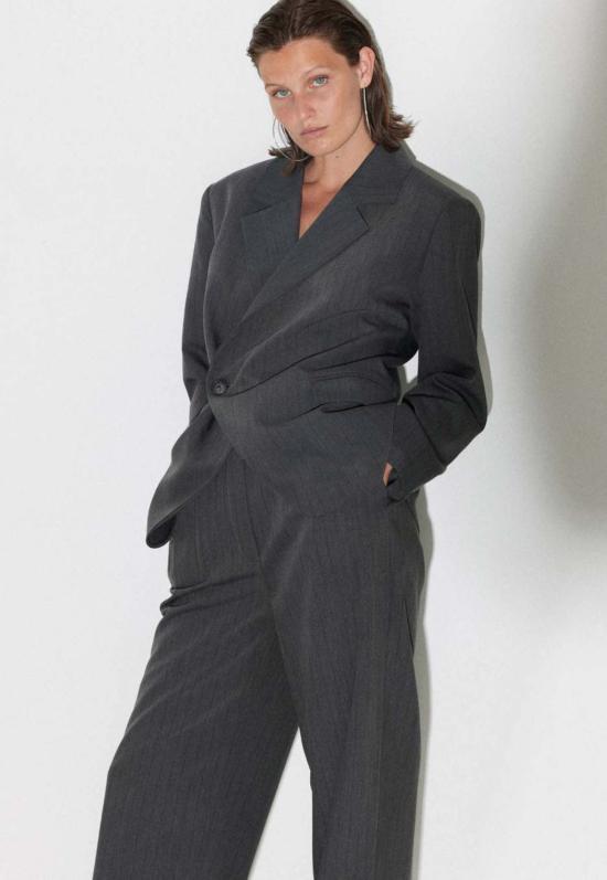  호스비에르그 수트 자켓 누르 블레이저 아스팔트 - HOSBJERG