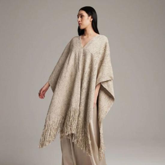  보즈 스웨터 Voz Long Marble Fringe Manta Sand Mix - VOZ