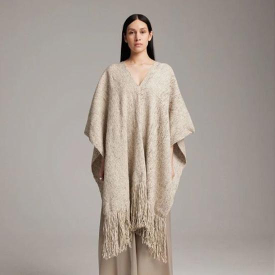  보즈 스웨터 Voz Long Marble Fringe Manta Sand Mix