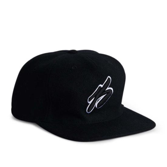  보씨 볼캡 Bossi B 로고 울 스냅백 캡 블랙 - BOSSI