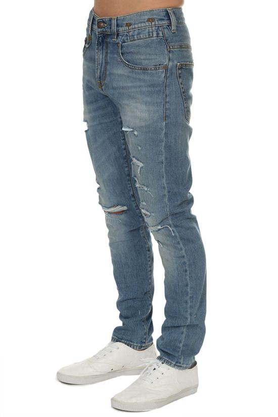  알13 데님 팬츠 R13 보이 진 W/ 립스 스트레치 재스퍼 - R13