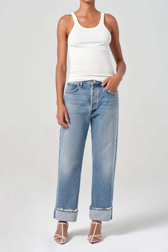  에이골디 데님 팬츠 아골드 프랜 진 레인