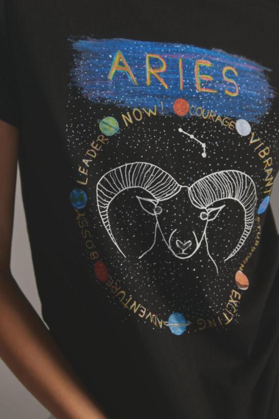  언포츄네이트 포트레잇 반팔 티셔츠 불운한 초상화 조디악 티셔츠 블랙 - UNFORTUNATE PORTRAIT