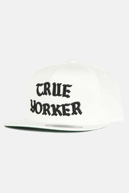  블루&크림 볼캡 트루 요커 고딕 스냅백 화이트 - BLUE&CREAM