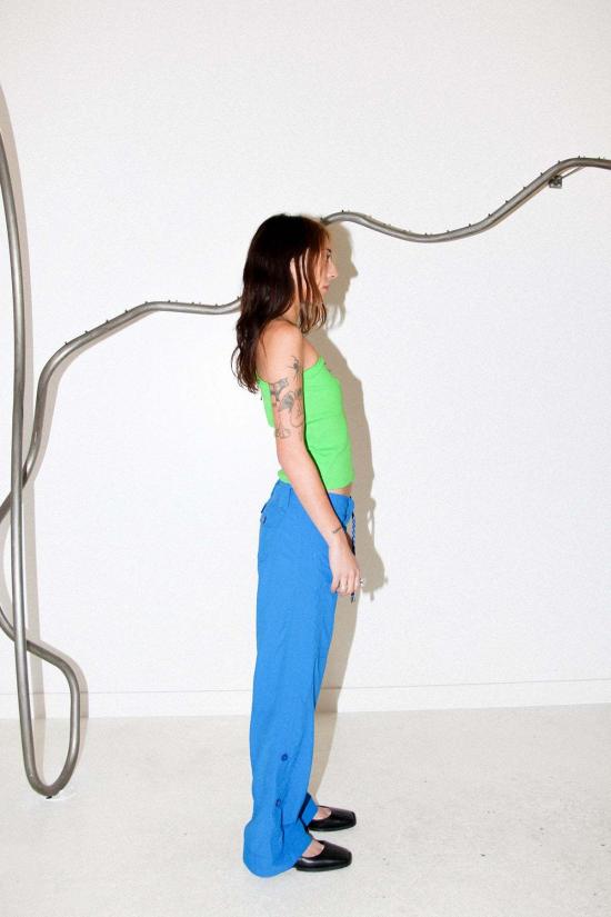  케이코 스트레이트 팬츠 Kk Co 롤업 팬츠 코발트 - KKCO