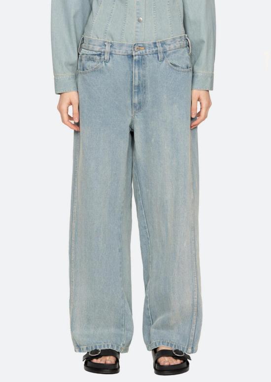  씨뉴욕 데님 팬츠 씨뉴 엘레나 진 라이트 블루 - SEA NY