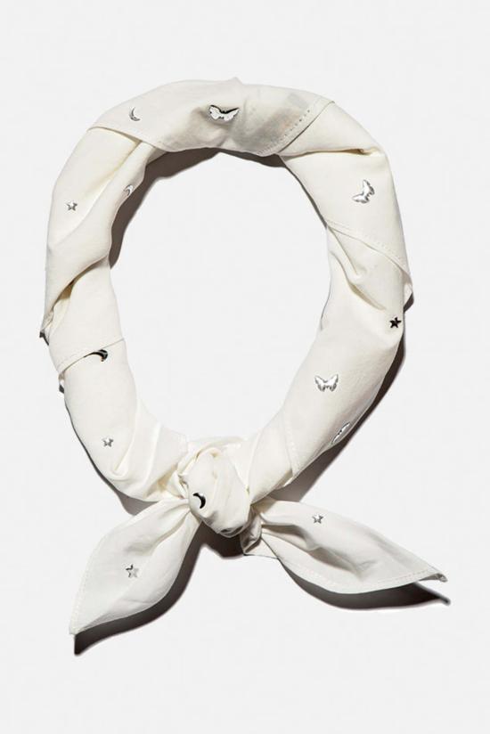  LeLe Sadoughi 머플러/스카프 Le Le Sadoughi 럭키 참 스카프 마스크 아이보리