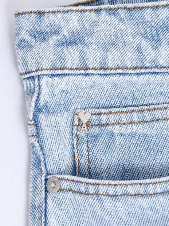  아미 데님 팬츠 스트레이트핏 진 블루 자벨 - AMI