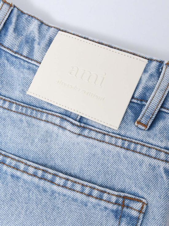  아미 데님 팬츠 스트레이트핏 진 블루 자벨 - AMI