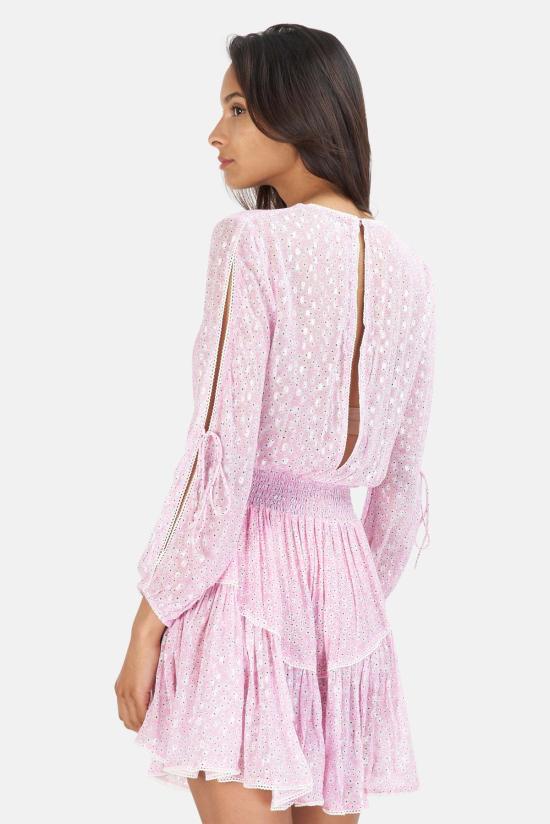  선데이 세인트 트로페즈 숏 원피스 선데이 생트로페 엘레나 플라워 드레스 핑크 - SUNDAY SAINT-TROPEZ