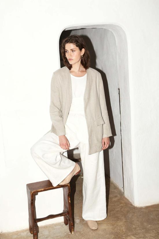  다두라 수트 자켓 다투라 헤비 리넨 센스 블레이저 피에드라 - DATURA