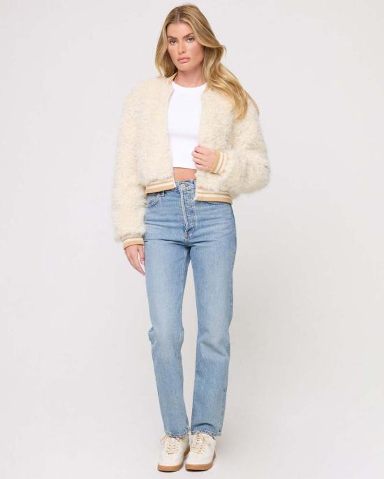  엘스페이스 봄버 자켓 LSpace Valley 재킷 탄 티핑 - L SPACE