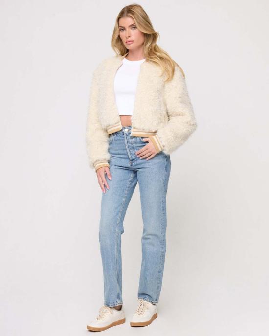  엘스페이스 봄버 자켓 LSpace Valley 재킷 탄 티핑 - L SPACE