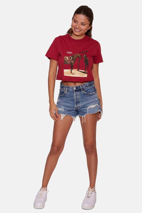  블루&크림 반팔 티셔츠 웰링턴 티 와인 - BLUE&CREAM