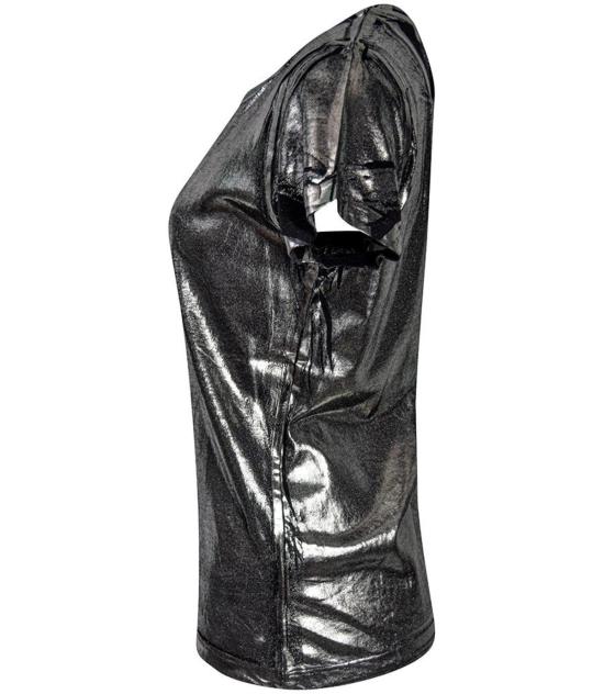  매디슨 메종 반팔 티셔츠 라미나 티셔츠 블랙/플래티넘 - MADISON MAISON