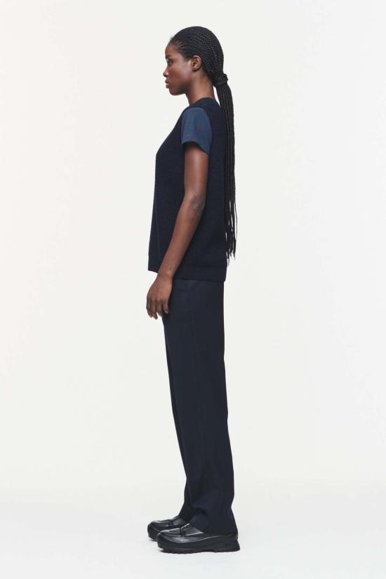  6397 베스트 와플 조끼 네이비 - 6397