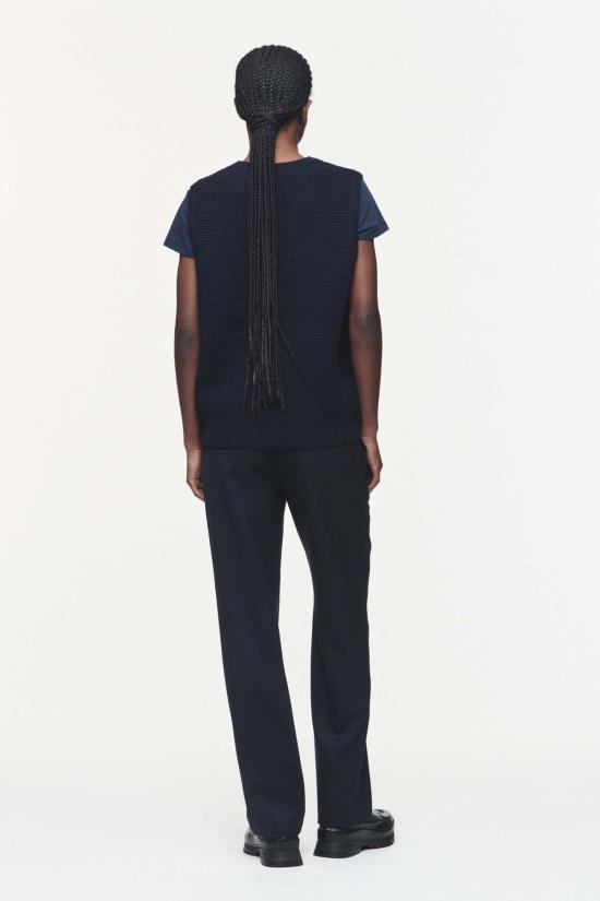  6397 베스트 와플 조끼 네이비 - 6397