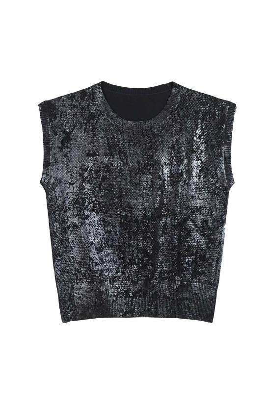  레이첼 코미 베스트 레이스 조끼 블랙