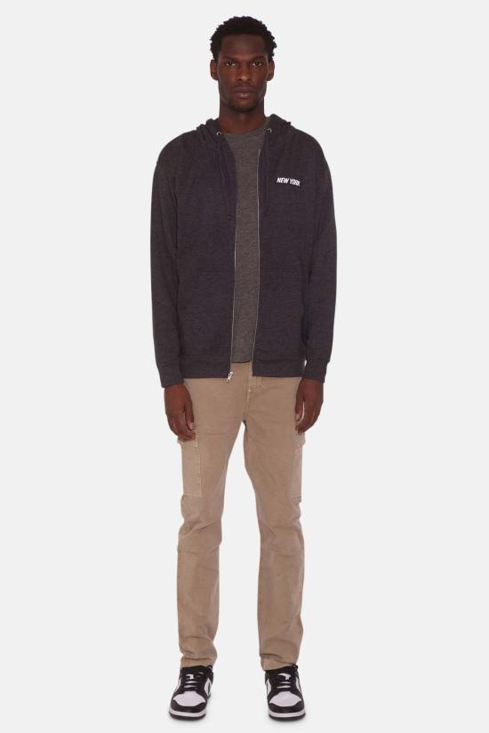  Blue&Cream 자켓 블루&크림 뉴욕 지퍼 후드 숯색 - BLUE&CREAM